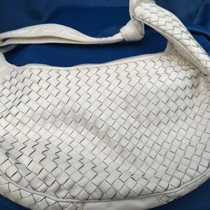 Meyers  White Woven Hobo Bag